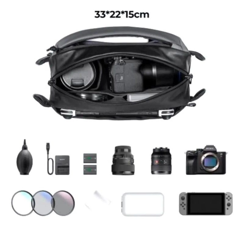 BOLSO CRUZADO IMPERMEABLE PARA CAMARA 10 LITROS - 1
