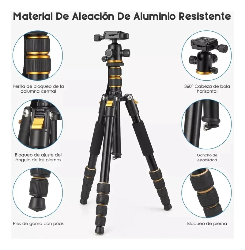 TRIPODE AJUSTABLE PARA CAMARA Y SMARTPHONE - 6
