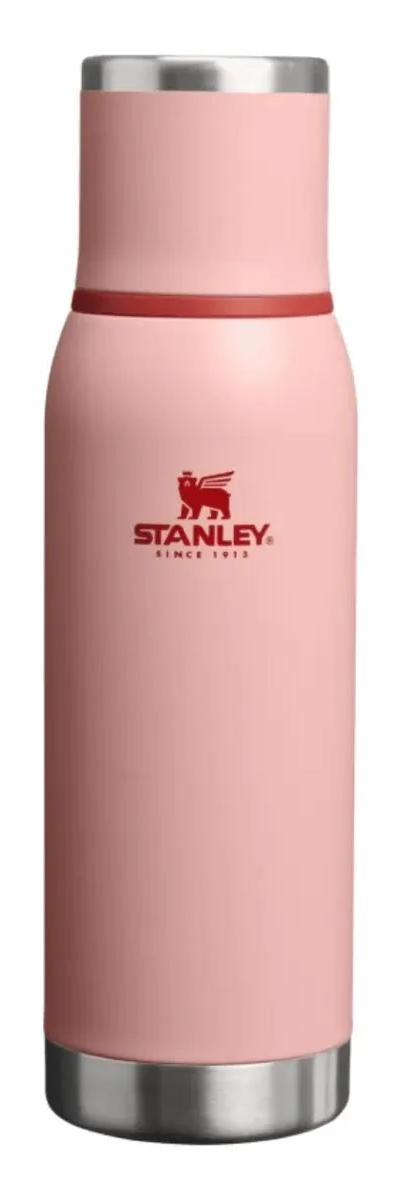 TERMO DE ACERO INOXIDABLE 750 ML CON TAPA AISLADA COLOR DURAZNO - 1