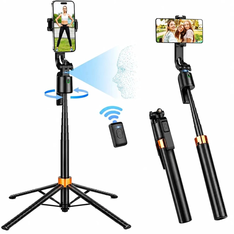 TRIPODE Y PALO SELFIE 2 EN 1 CON SEGUIMIENTO FACIAL 360° - 2