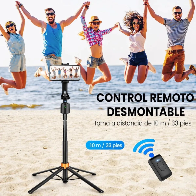 TRIPODE Y PALO SELFIE 2 EN 1 CON SEGUIMIENTO FACIAL 360° - 8