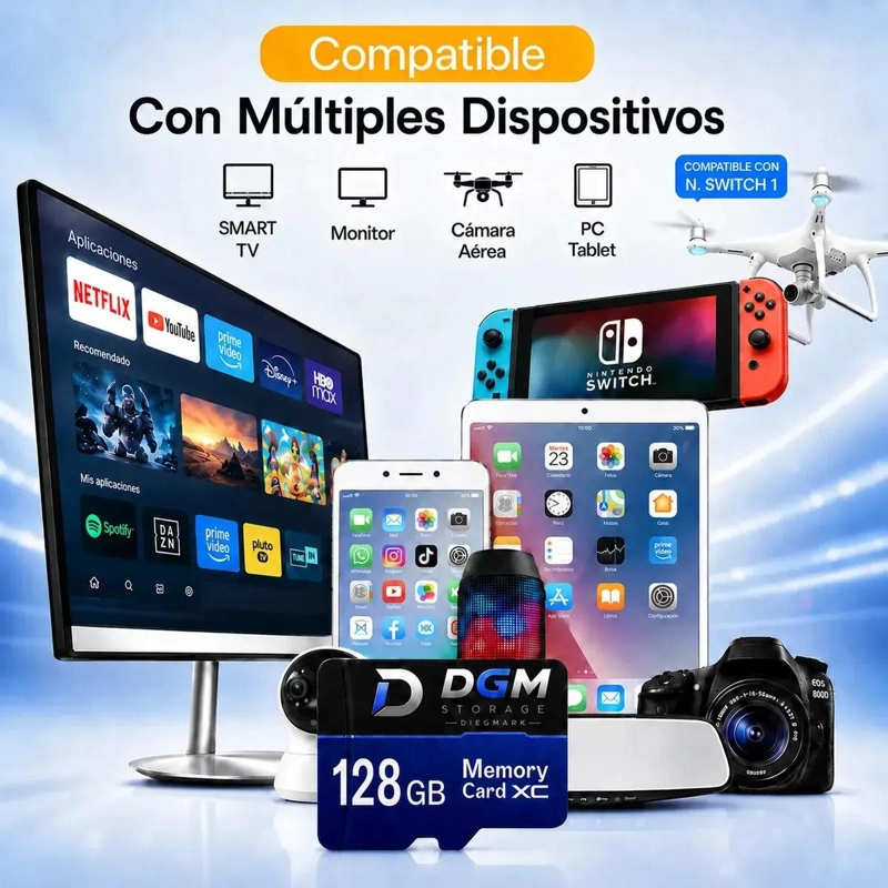 KIT DE ALMACENAMIENTO 128GB CON ADAPTADOR Y LECTOR 2 EN 1 - 5