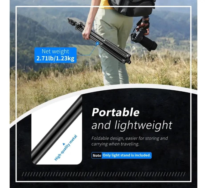TRIPODE AJUSTABLE PARA FOTOGRAFIA DE 92 A 200 CM - 7