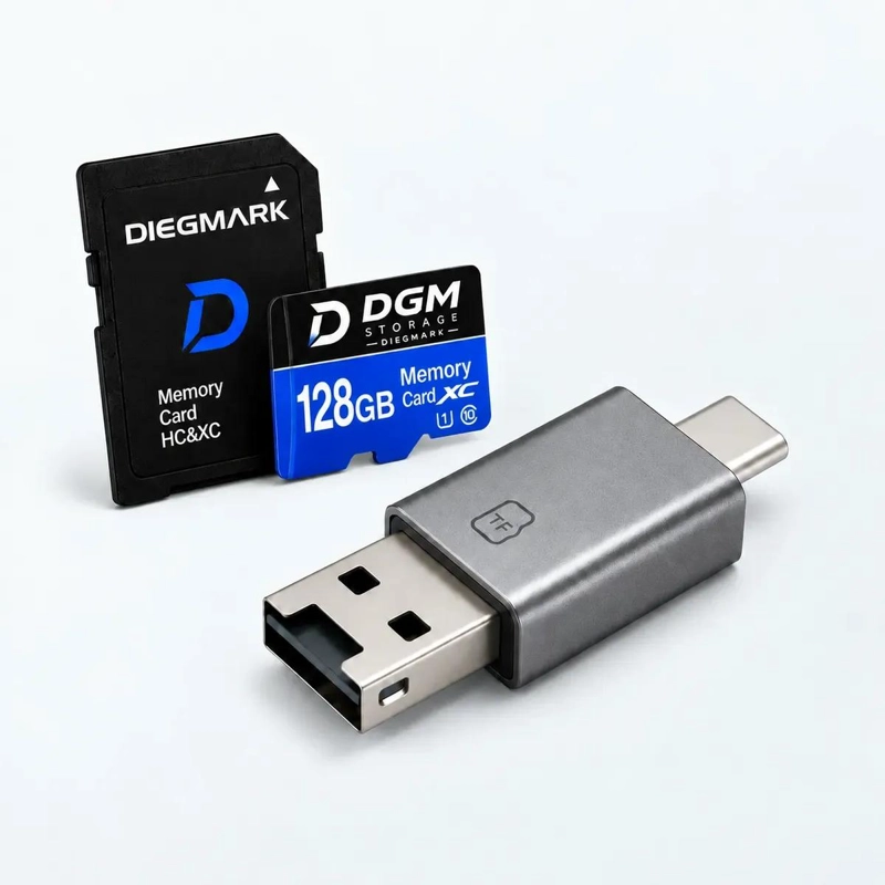 KIT DE LECTOR DE MEMORIA Y TARJETA MICRO SDXC DE 128GB - 1
