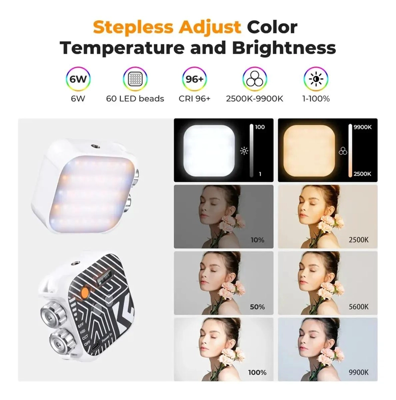 LUZ DE VIDEO RGB PORTATIL IDEAL PARA FOTOGRAFIA Y VIDEOS - 2