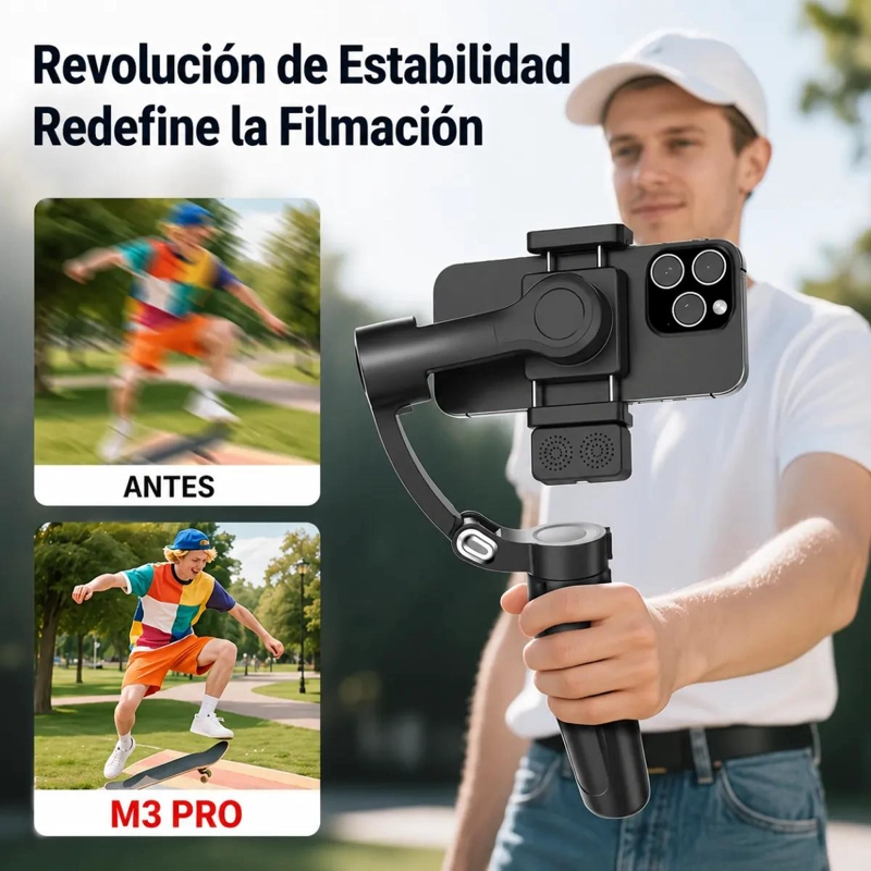 ESTABILIZADOR GIMBAL 3 EJES PARA CELULARES CON SEGUIMIENTO INTELIGENTE - 8