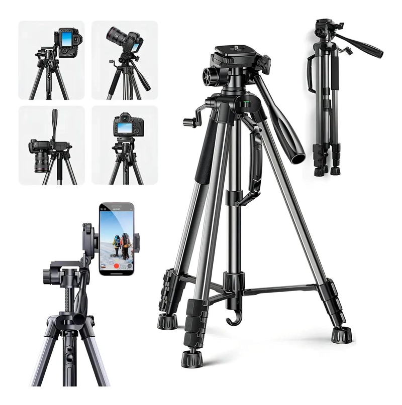 TRIPODE PROFESIONAL 1.75 METROS PARA CAMARA Y CELULAR - 10