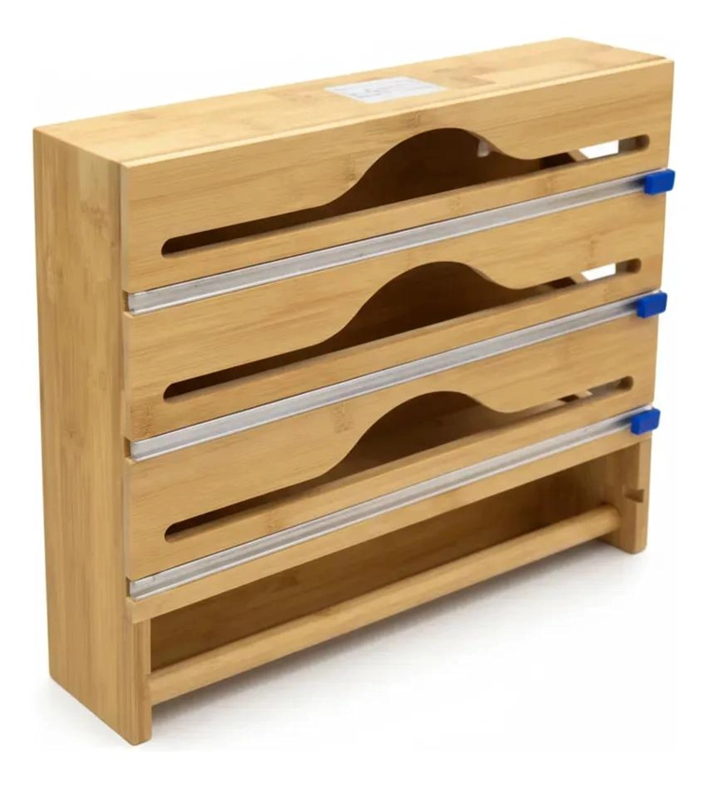 DISPENSADOR ORGANIZADOR DE BAMBU BEIGE CON 3 NIVELES - 1