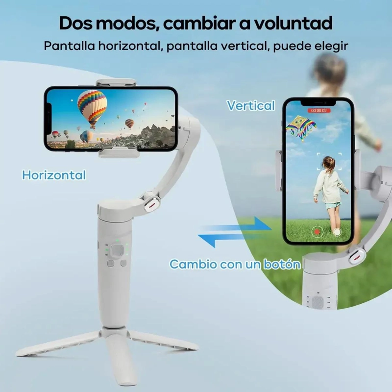 ESTABILIZADOR GIMBAL PLEGABLE PARA CELULARES CON 3 EJES - 7