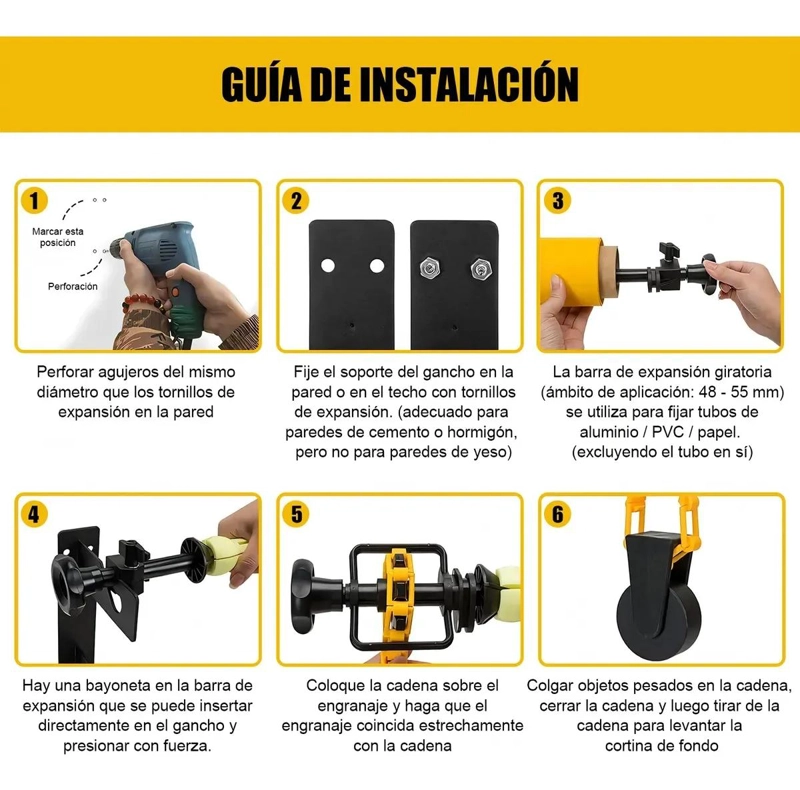 SOPORTE DE PARED CON 3 RODILLOS PARA FONDOS DE PAPEL - 2