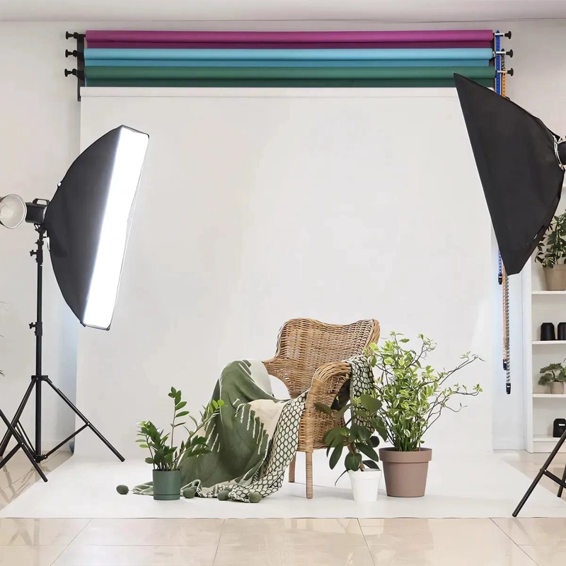 SOPORTE DE PARED CON 3 RODILLOS PARA FONDOS DE PAPEL - 8