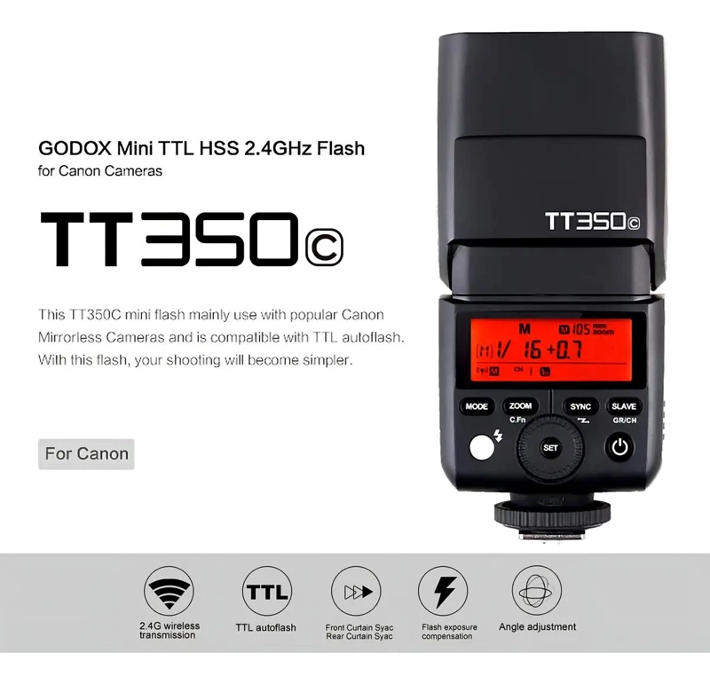 FLASH COMPACTO PARA CANON CON CONTROL INALAMBRICO Y ALTA VELOCIDAD - 6