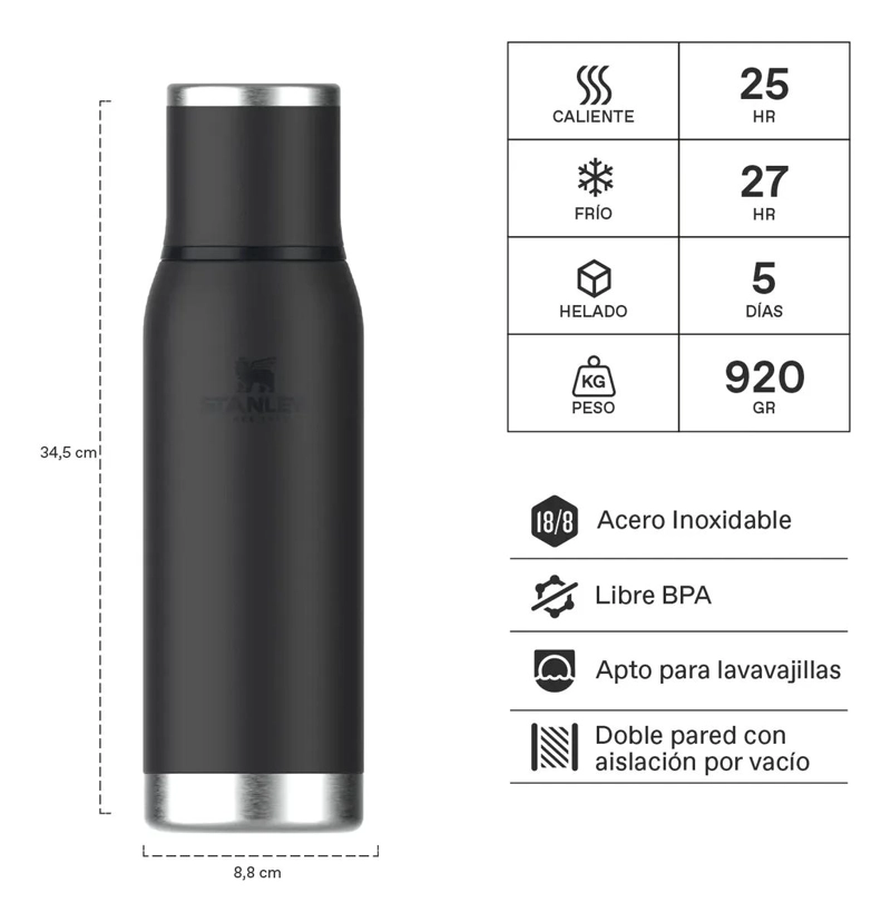 TERMO DE ACERO INOXIDABLE PARA BEBIDAS FRIAS Y CALIENTES - 3