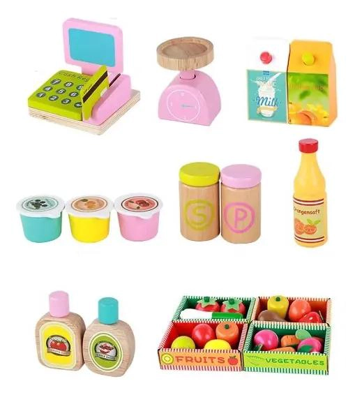PUESTO DE MADERA PARA JUGAR A LAS FRUTAS Y VERDURAS - 3