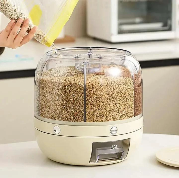 DISPENSADOR GIRATORIO DE 6 COMPARTIMIENTOS PARA GRANOS Y CEREALES - 5