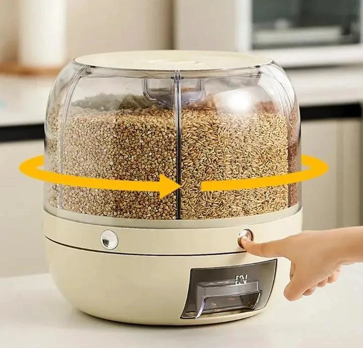 DISPENSADOR GIRATORIO DE 6 COMPARTIMIENTOS PARA GRANOS Y CEREALES - 6