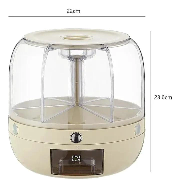 DISPENSADOR GIRATORIO DE 6 COMPARTIMIENTOS PARA GRANOS Y CEREALES - 7