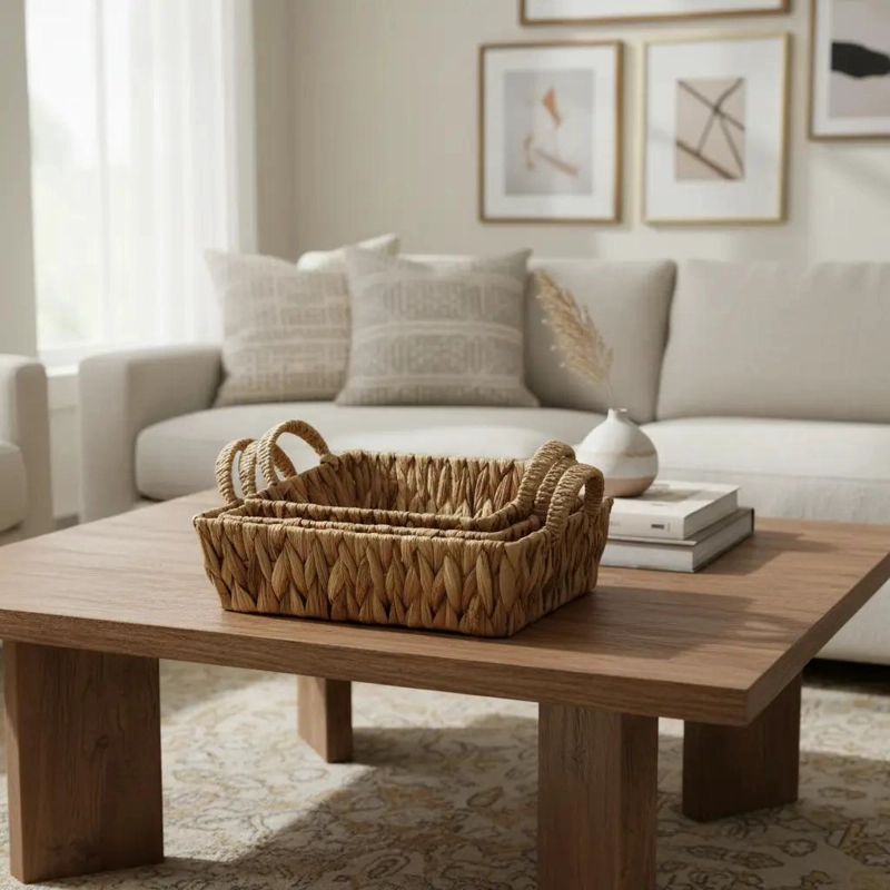 SET DE 3 CESTOS DECORATIVOS MULTIUSOS PARA ORGANIZAR TU HOGAR - 1