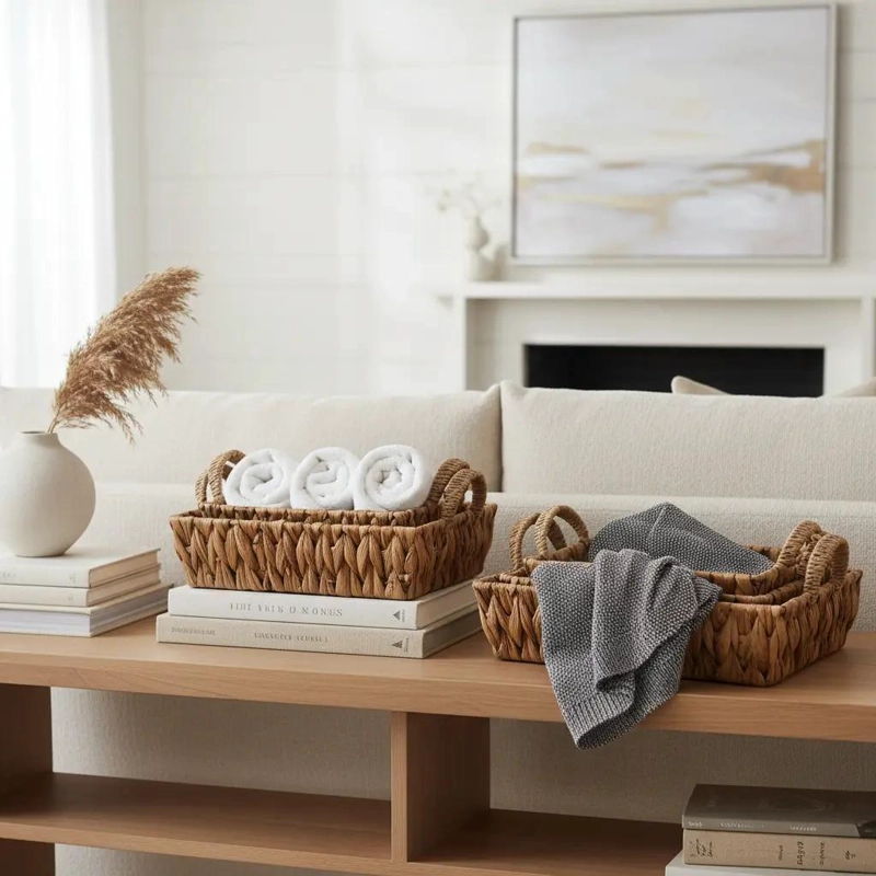 SET DE 3 CESTOS DECORATIVOS MULTIUSOS PARA ORGANIZAR TU HOGAR - 3