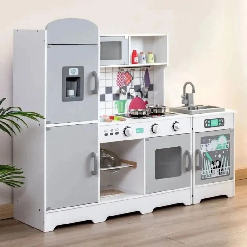 COCINA INFANTIL EDUCATIVA DE MADERA JUGUETE BLANCO PARA NIÑOS - 2