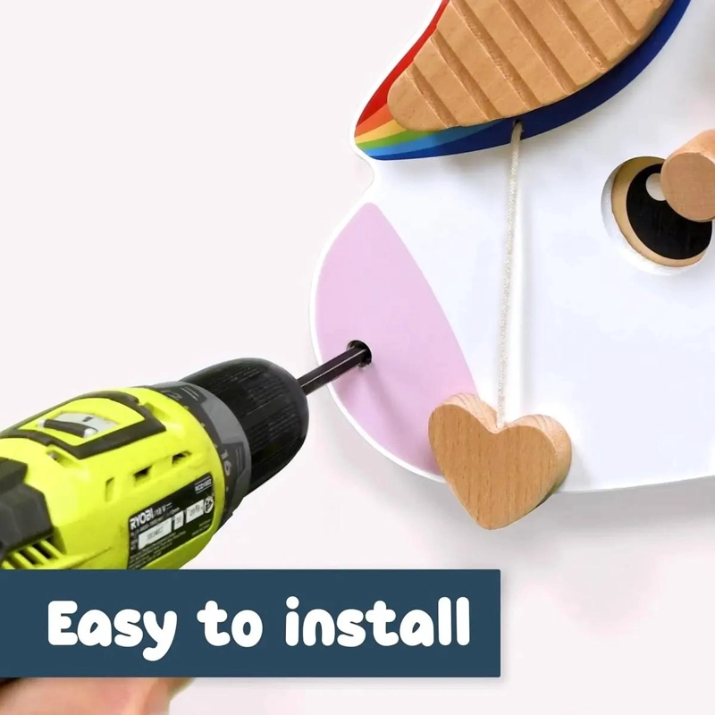 JUEGO DE PARED DIDACTICO UNICORNIO DE MADERA PARA NIÑOS - 2