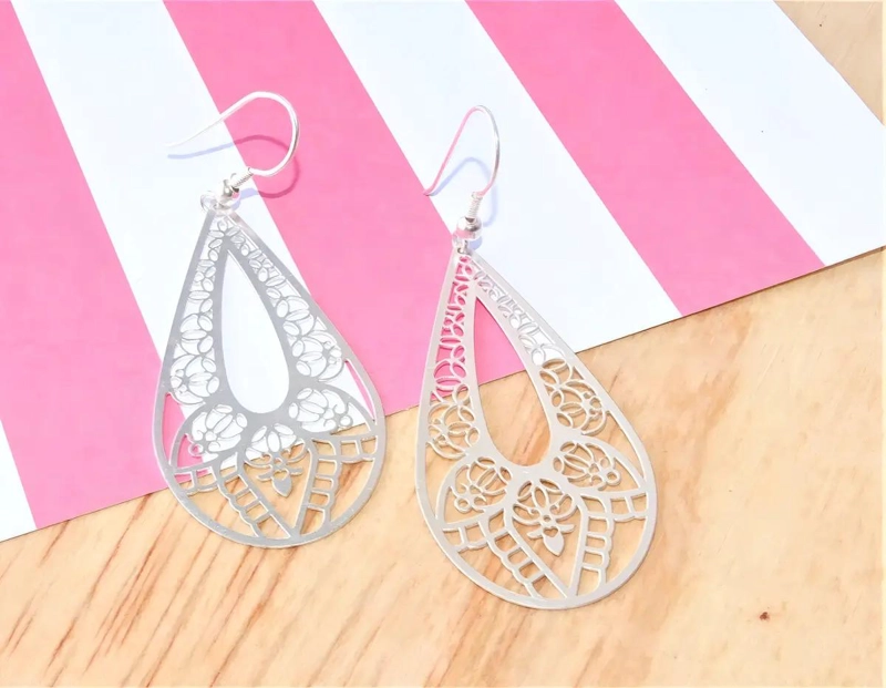 AROS DE PLATA 925 DISEÑO BOHEMIO CON FILIGRANA - 4