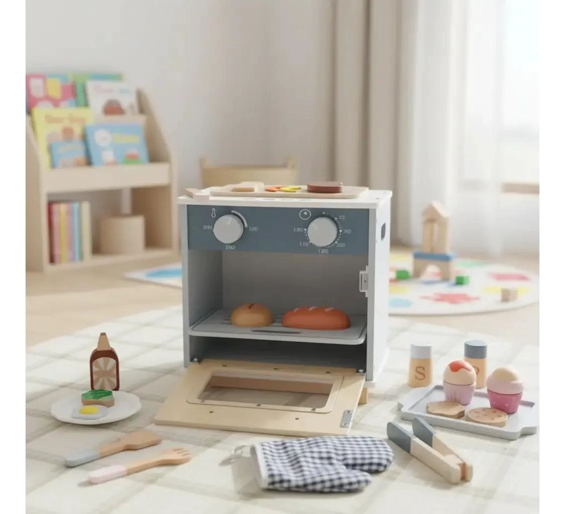 HORNO DE MADERA PARA NIÑOS IDEAL PARA JUGAR A COCINAR - 2