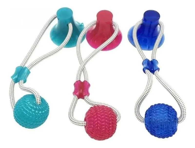 JUGUETE MULTIFUNCIONAL PARA MASCOTAS CON VENTOSA Y PELOTA - 2