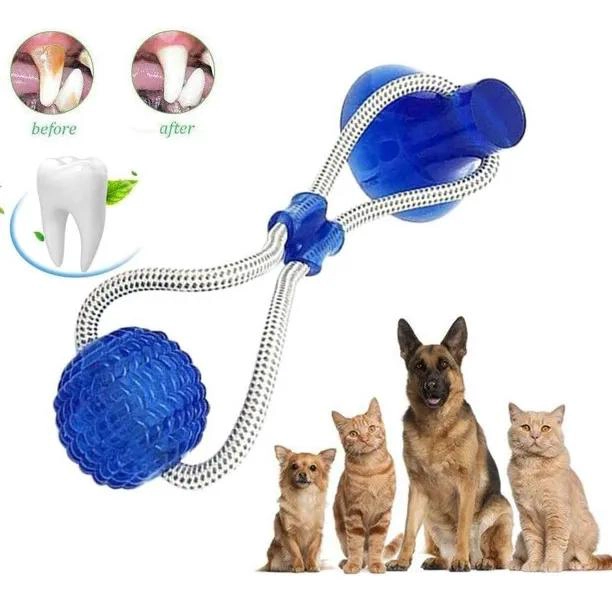JUGUETE MULTIFUNCIONAL PARA MASCOTAS CON VENTOSA Y PELOTA - 3