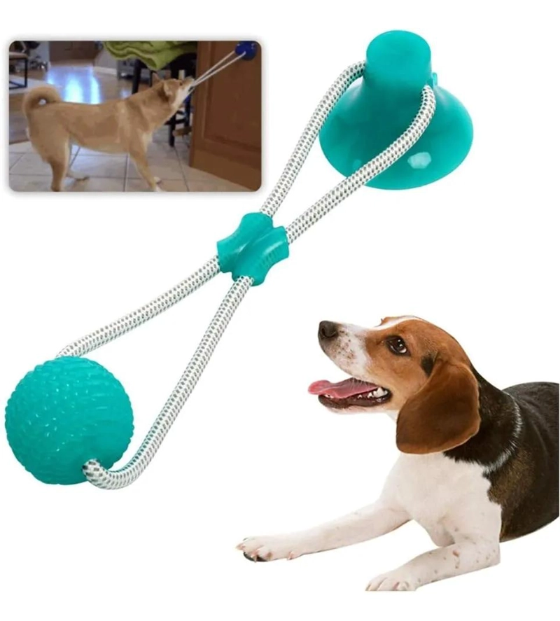 JUGUETE MULTIFUNCIONAL PARA MASCOTAS CON VENTOSA Y PELOTA - 5