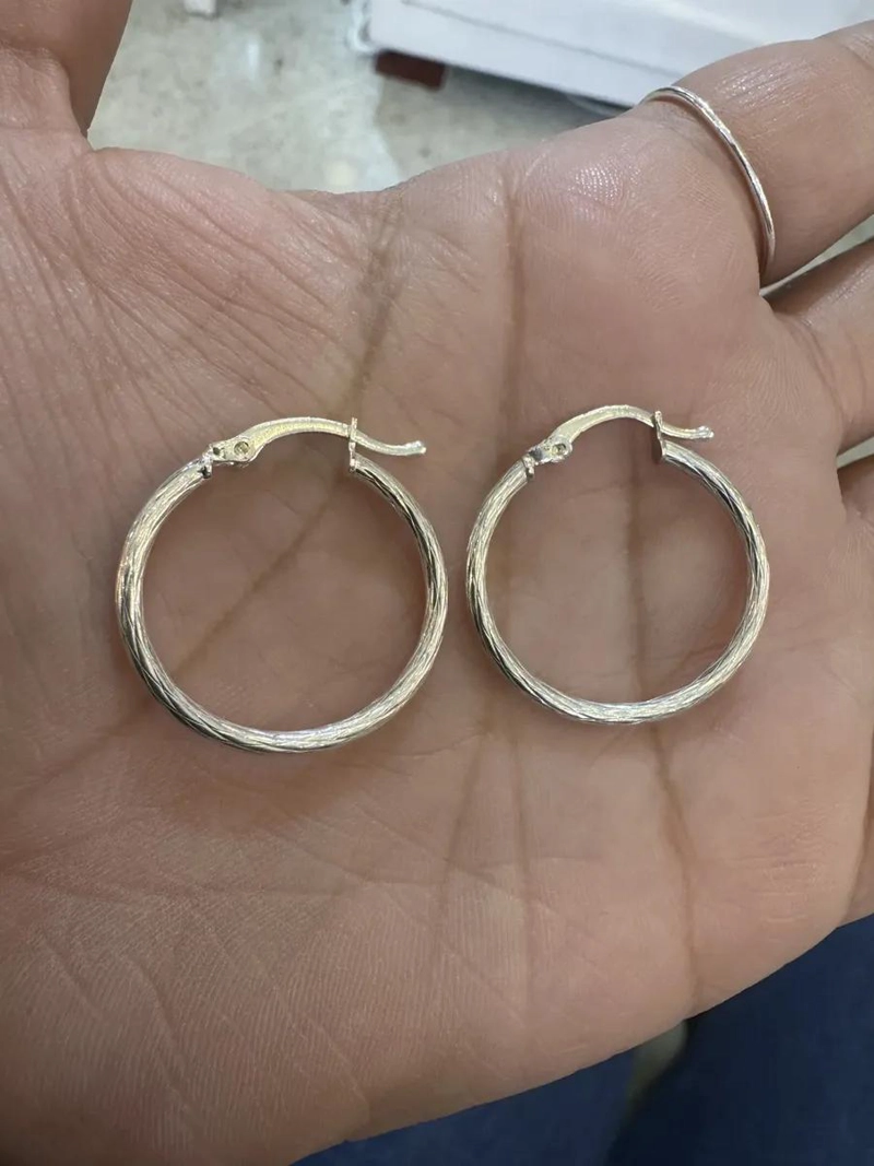 AROS DE ARGOLLA LABRADOS EN PLATA DE LEY 925 - 4
