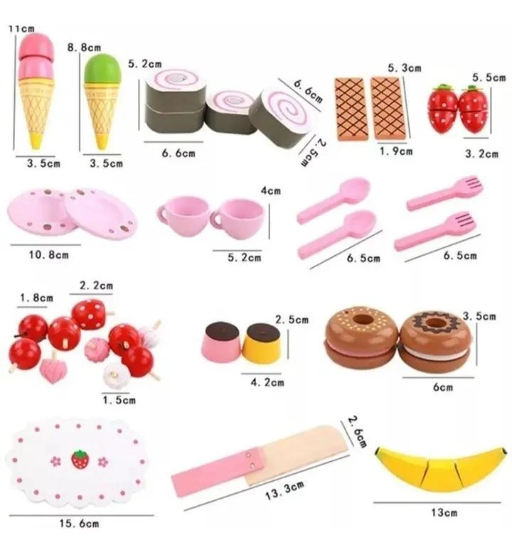 JUEGO DIDACTICO DE MADERA CON FRUTAS Y CAFETERA 41 PIEZAS - 9