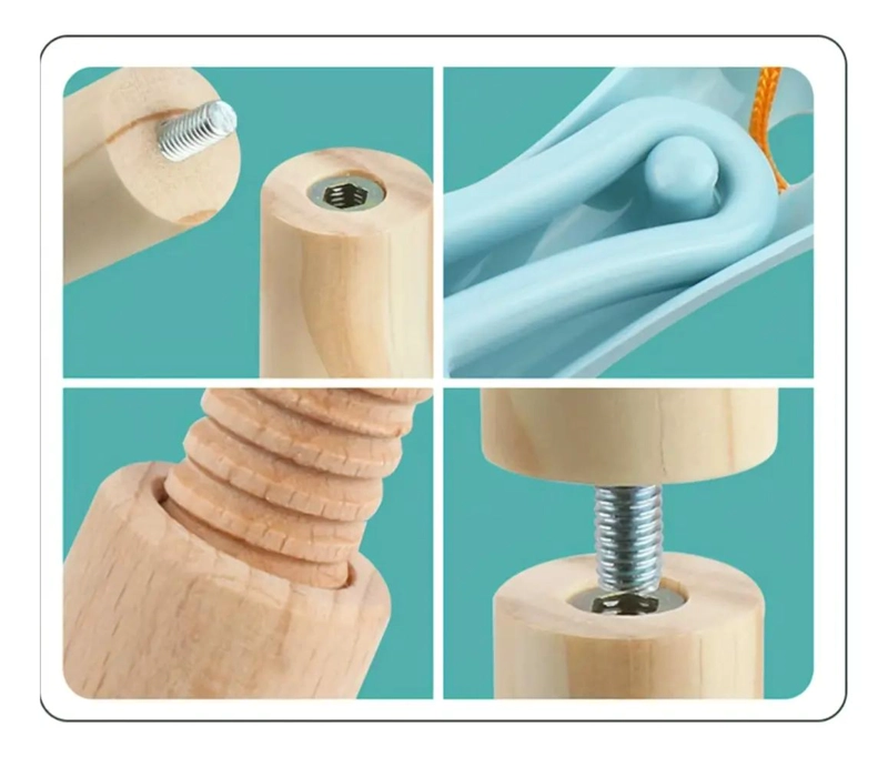 SET DIDACTICO DE ASEO INFANTIL CON ACCESORIOS DE MADERA - 3
