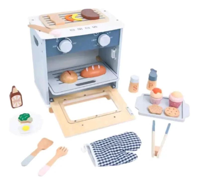 HORNO ASADOR DE MADERA PARA JUGAR Y APRENDER - 1