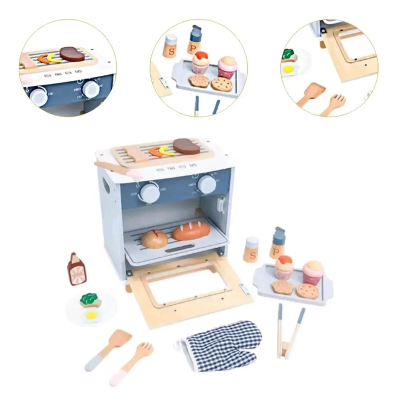 HORNO ASADOR DE MADERA PARA JUGAR Y APRENDER - 2