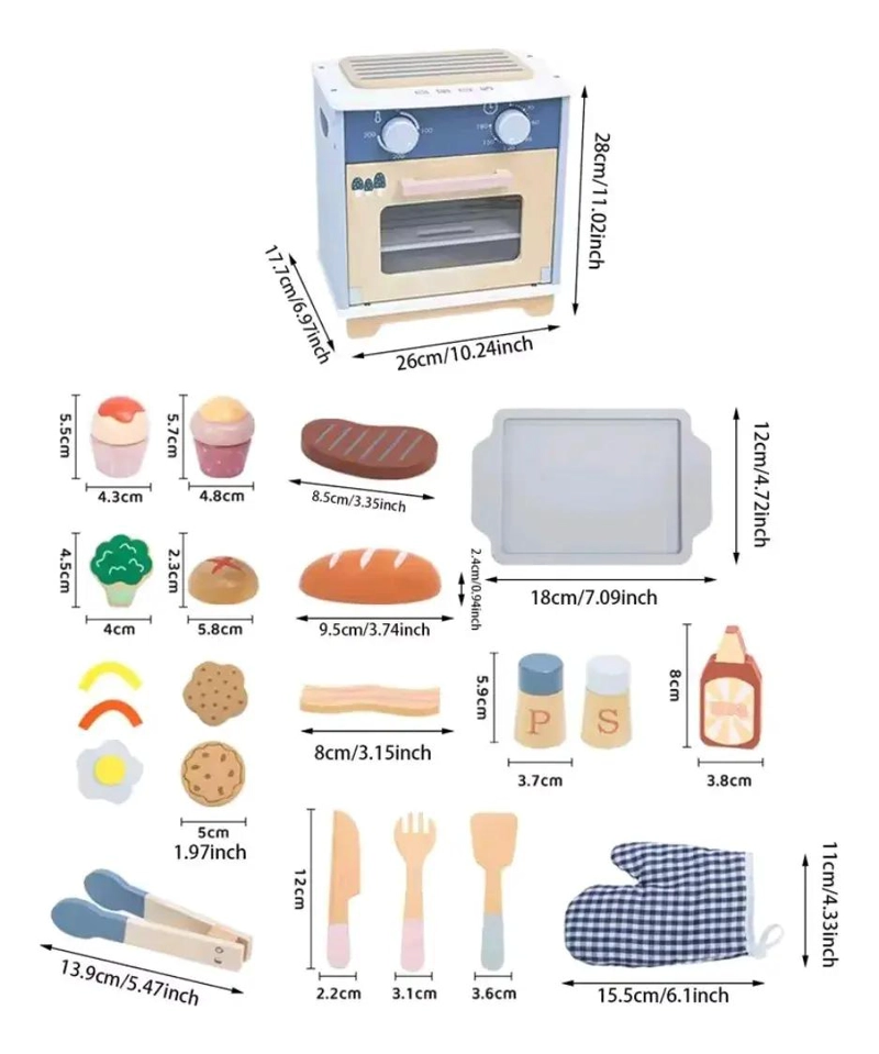 HORNO ASADOR DE MADERA PARA JUGAR Y APRENDER - 4