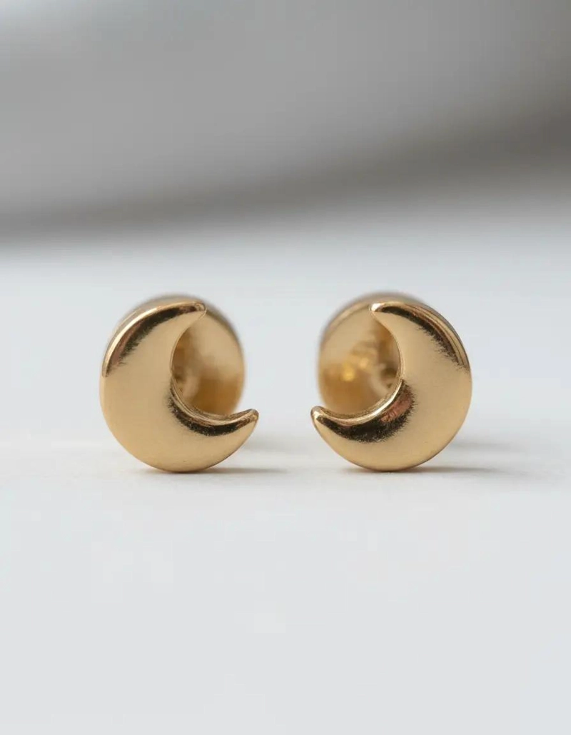 AROS DE ORO LUNITAS ABRIDORES PARA BEBE  EN ESTUCHE DE REGALO - 2