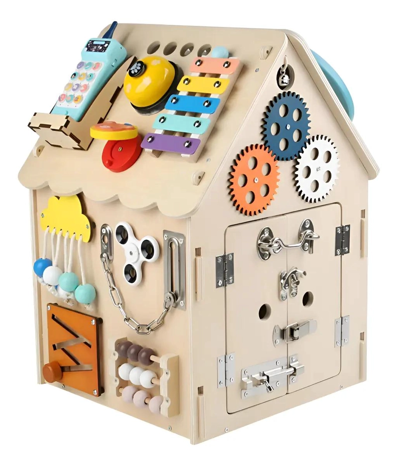 CASA DE ACTIVIDADES MONTESSORI EN MADERA PARA NIÑOS - 1