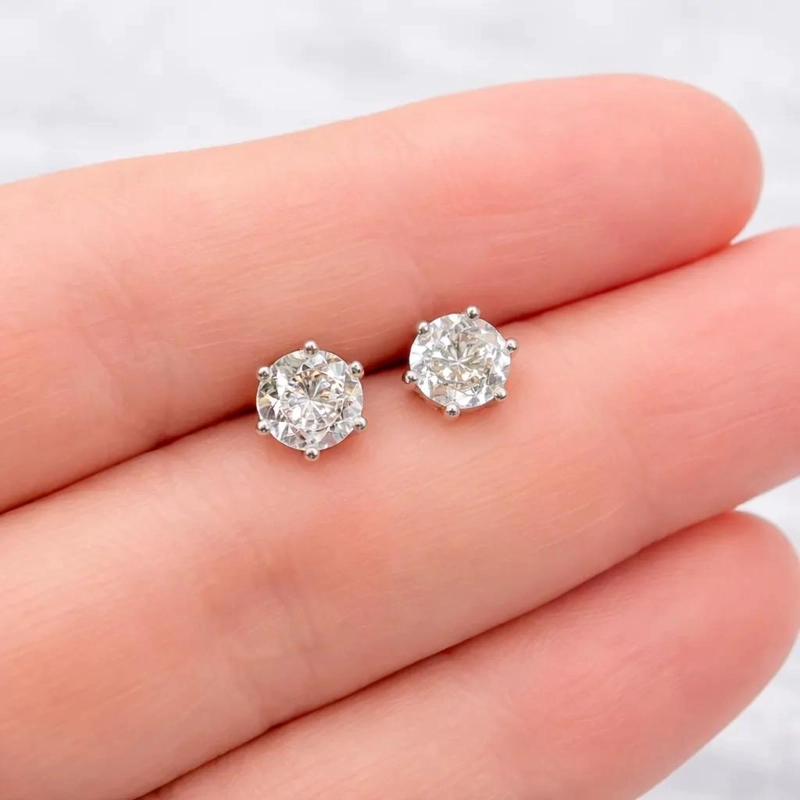 AROS DE PLATA 925 CON CIRCON DE 5 MM PARA BEBE S - 2