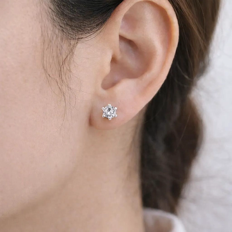 AROS DE PLATA 925 CON CIRCON DE 5 MM PARA BEBE S - 3