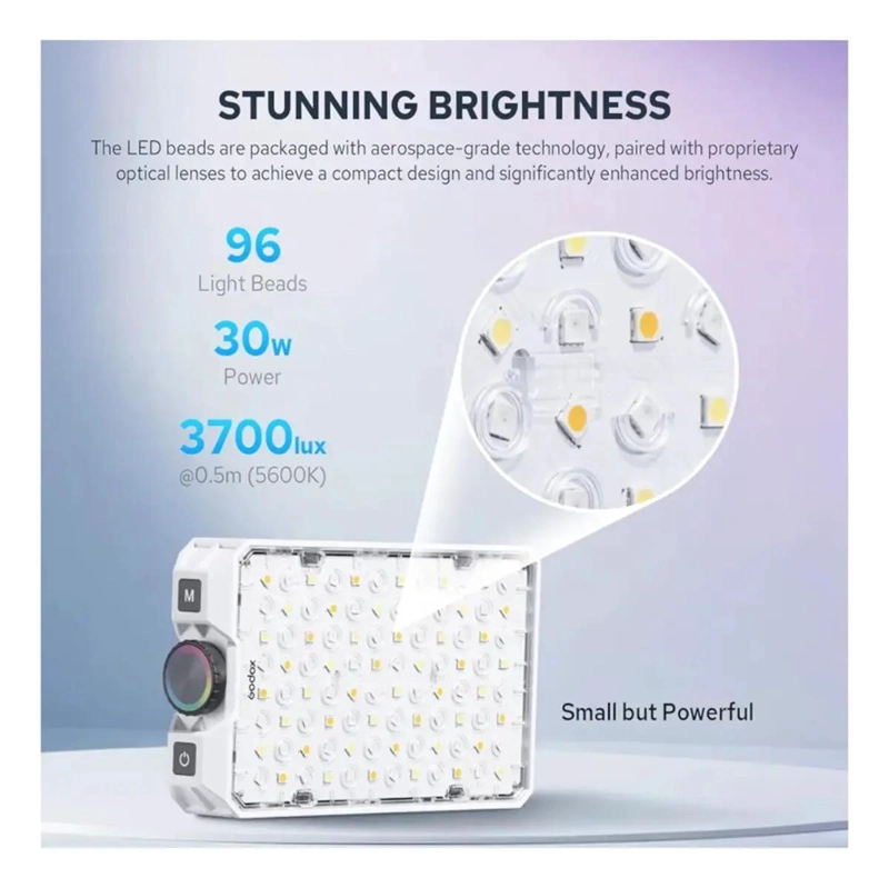 FOCO LED PORTATIL RGB CON EFECTOS DE ILUMINACION Y DIFUSOR - 5