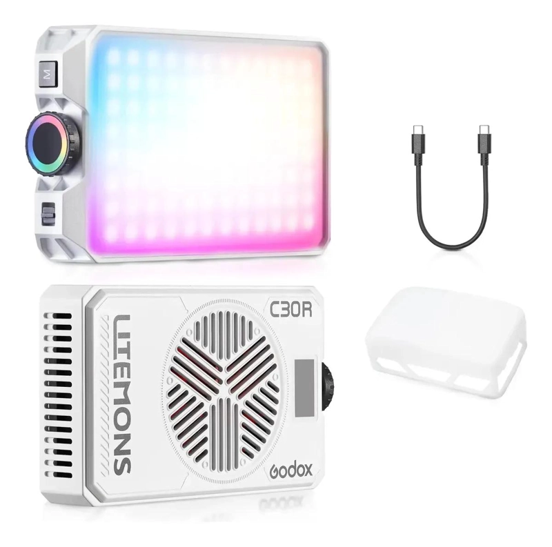 FOCO LED PORTATIL RGB CON EFECTOS DE ILUMINACION Y DIFUSOR - 6