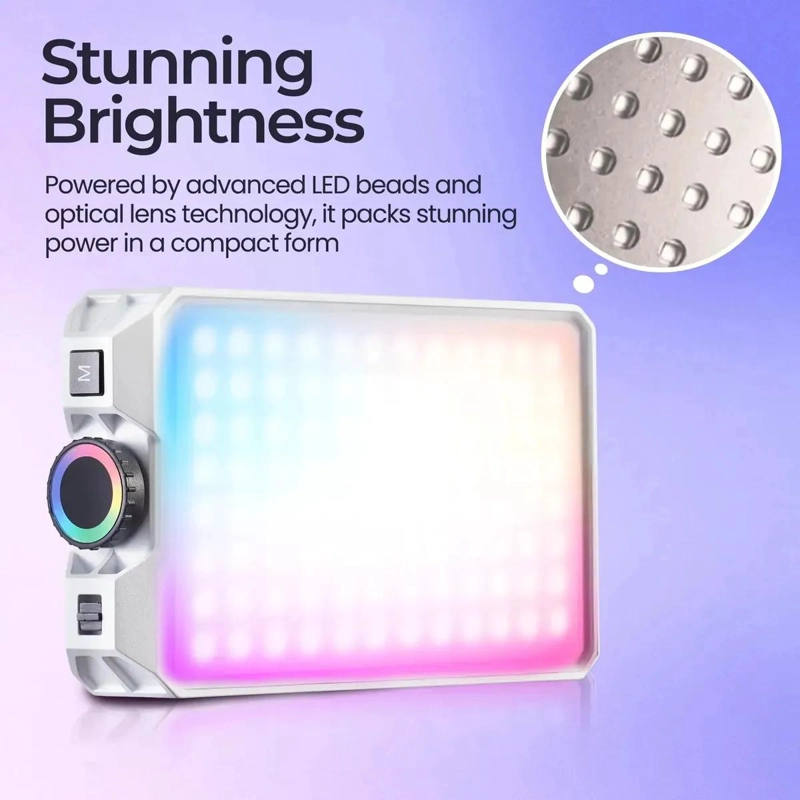 FOCO LED PORTATIL RGB CON EFECTOS DE ILUMINACION Y DIFUSOR - 7