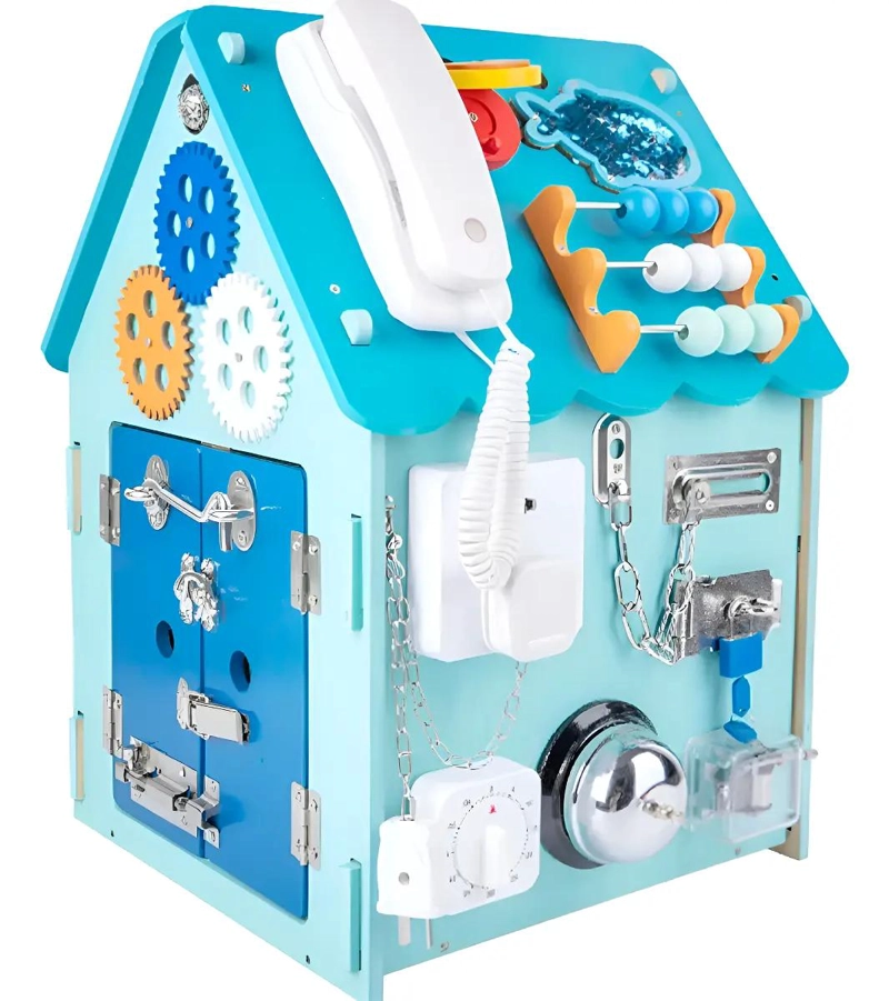 CASA MONTESSORI AZUL JUGUETE EDUCATIVO DE MADERA - 1
