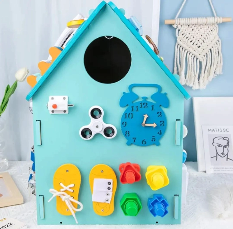 CASA MONTESSORI AZUL JUGUETE EDUCATIVO DE MADERA - 4