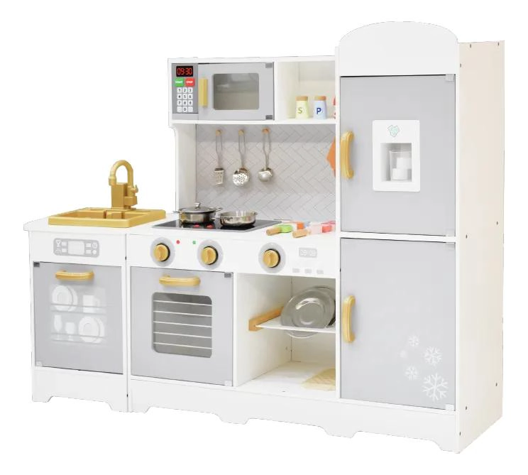 COCINA DE MADERA INFANTIL CON HORNO Y ACCESORIOS - 1