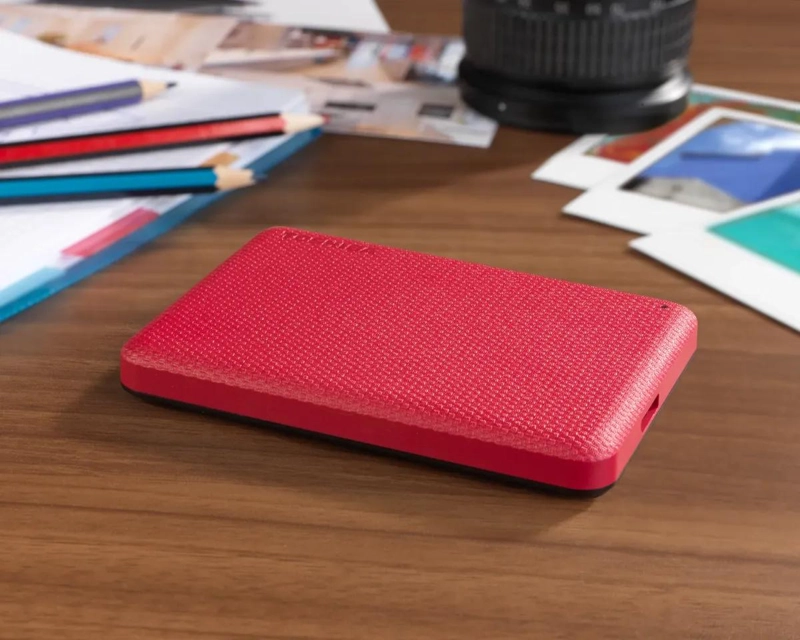 DISCO DURO EXTERNO PORTATIL 1TB COLOR ROJO - 3