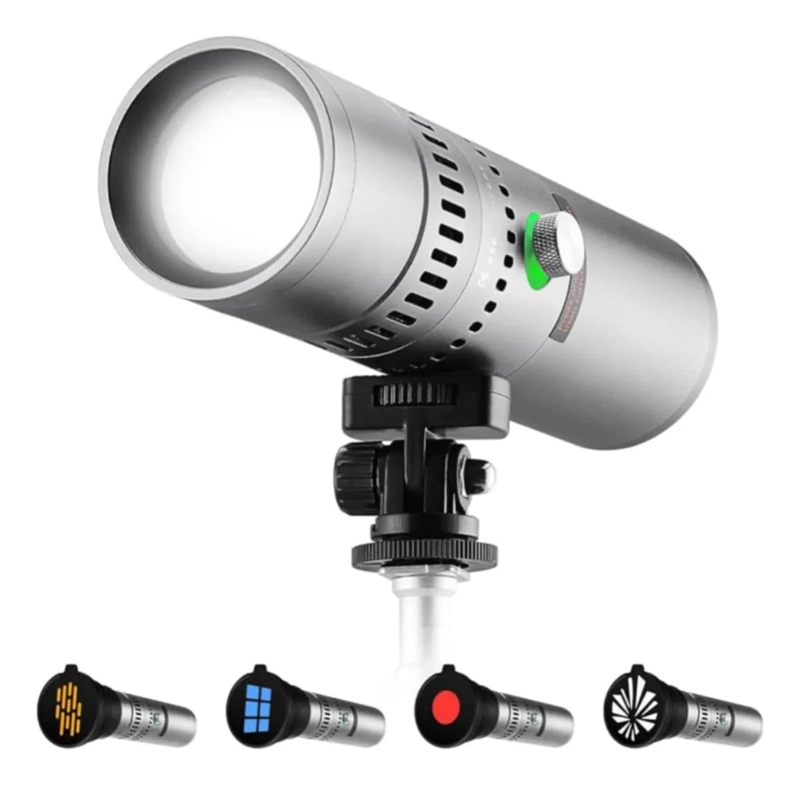 FOCO LED 25W CON 4 COLORES Y 20 GOBOS PARA FOTOGRAFIA - 1
