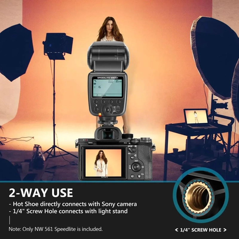 FLASH SPEEDLITE PARA CAMARAS DSLR Y SIN ESPEJO CON PANTALLA LCD - 9