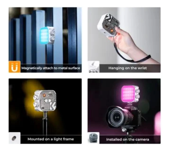 FOCO LED RGB PORTATIL CON EFECTOS DE LUZ Y BATERIA RECARGABLE - 4